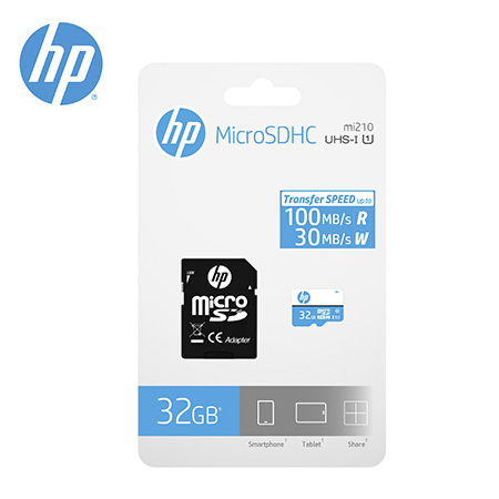 MEMORIA HP MICRO SDHC MI210 U1 32GB CLASS 10 BLACK (PN HFUD032-1U1BA)